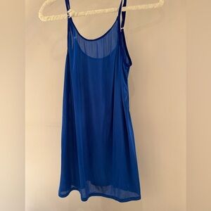 Sheer Blue Sleeveless Dress